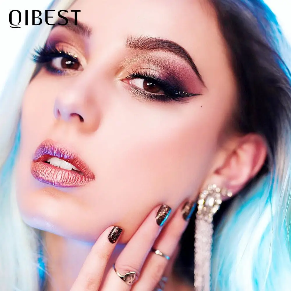 Палетка теней для век QIBEST 18 цветов блестящий матовый макияж пигмент Дымчатых