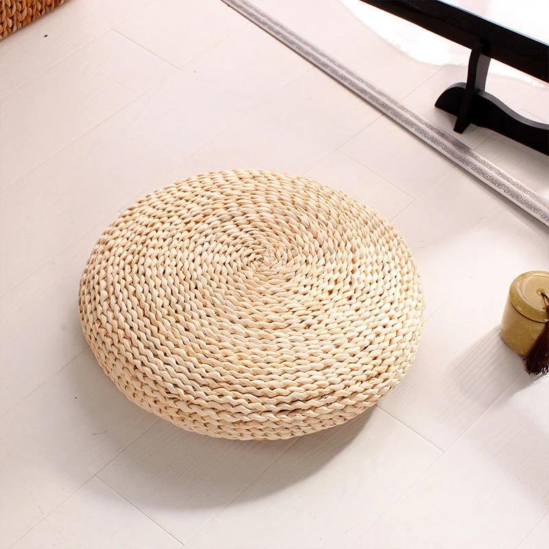 Подушка для медитации Tatami Futon толстая/тонкая круглая йоги кукурузная шелуха