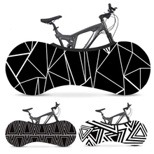 Высокоэластичный эластичный пылезащитный чехол для велосипеда с геометрическим рисунком, универсальные колеса для горного велосипеда, защитный чехол с защитой от царапин