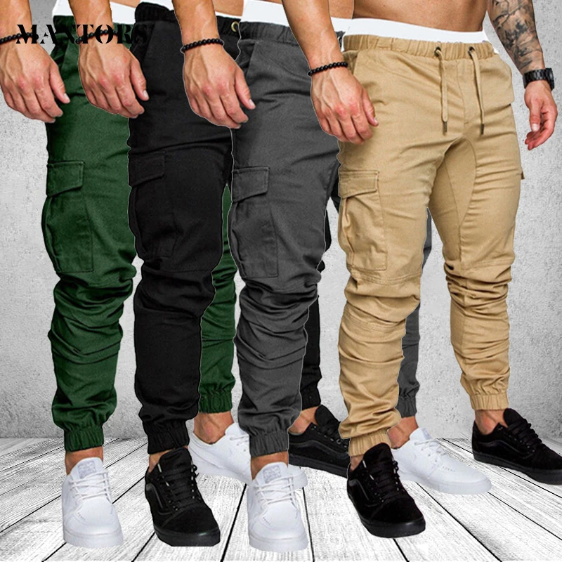 Cargo Pants Men Casual Sweatpants Solid Gray Black Gyms Fitness Workout Pants Jogger Mens Multi-pocket Sportswear Trousers Male Cargo Pants Men Casual Sweatpants Solid Gray Black Gyms Fitness Workout Pants Jogger Mens Multi-pocket Sportswear Trousers Male