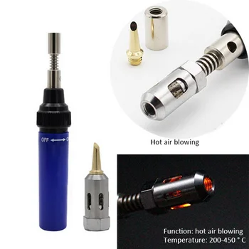 

Portable Electric 1300 Celsius Butane Gas Welding Soldering Irons Pen Welding Gun Blow Torch Hand Tools Kit Welding Equipments