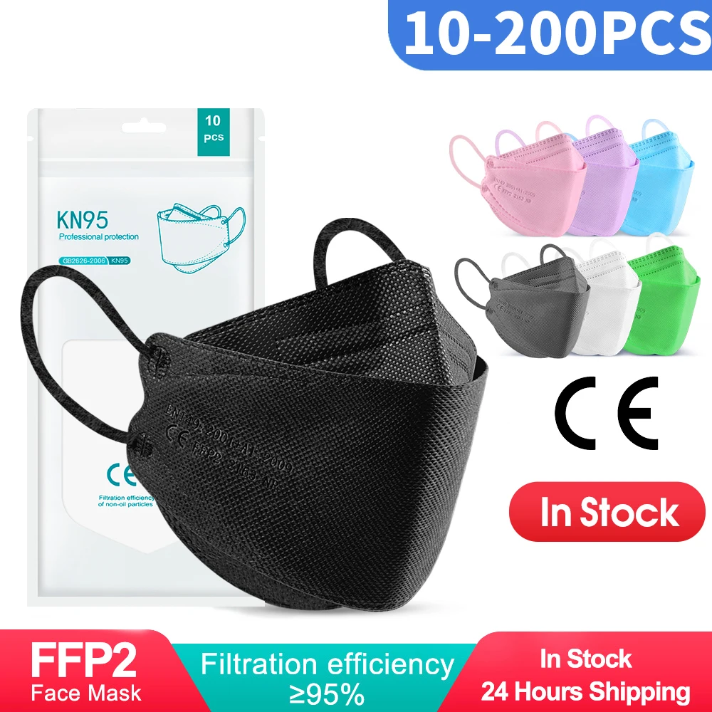 10-100 шт. Маски ffp2 KN95 маска одобрено FFP2 испания ffp2mask взрослые защитные маски fpp2