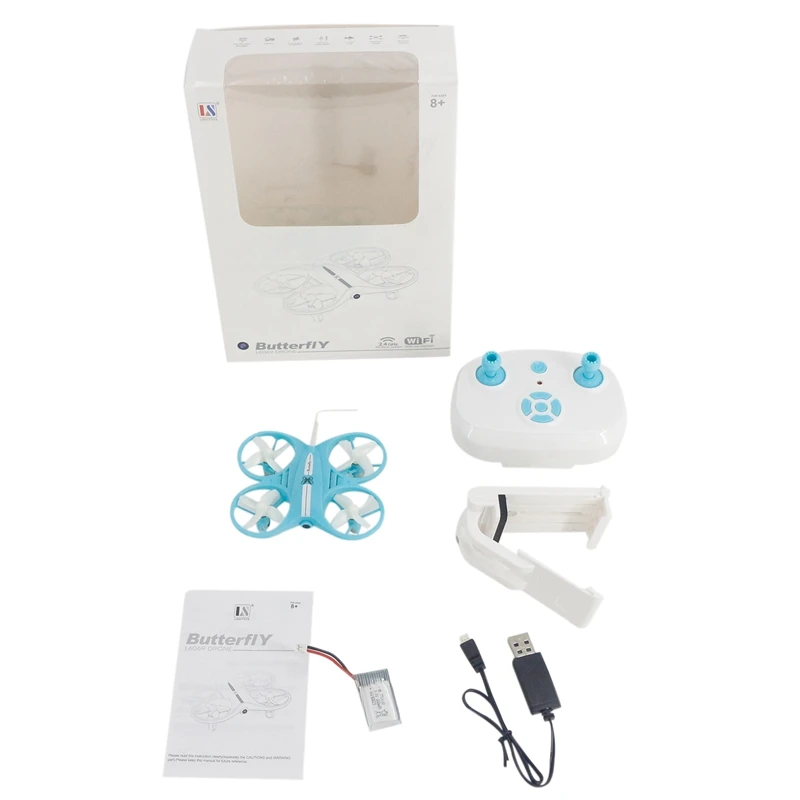 

Mini RC Quadcopter FPV Drone 2.4GHz Aircraft with 720P HD Camera LED Light Indoor Foldable Arm RC Quadcopter Drone Blue