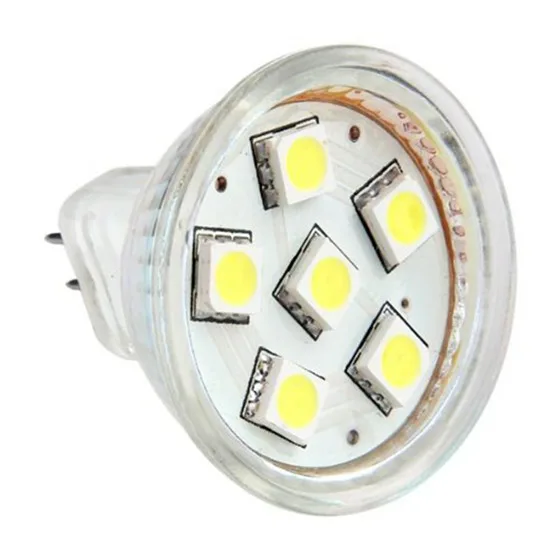 GU4 MR11 DC 12V 6 SMD 5050 Светодиодный светильник лампы 6000 K-белый | Дом и сад