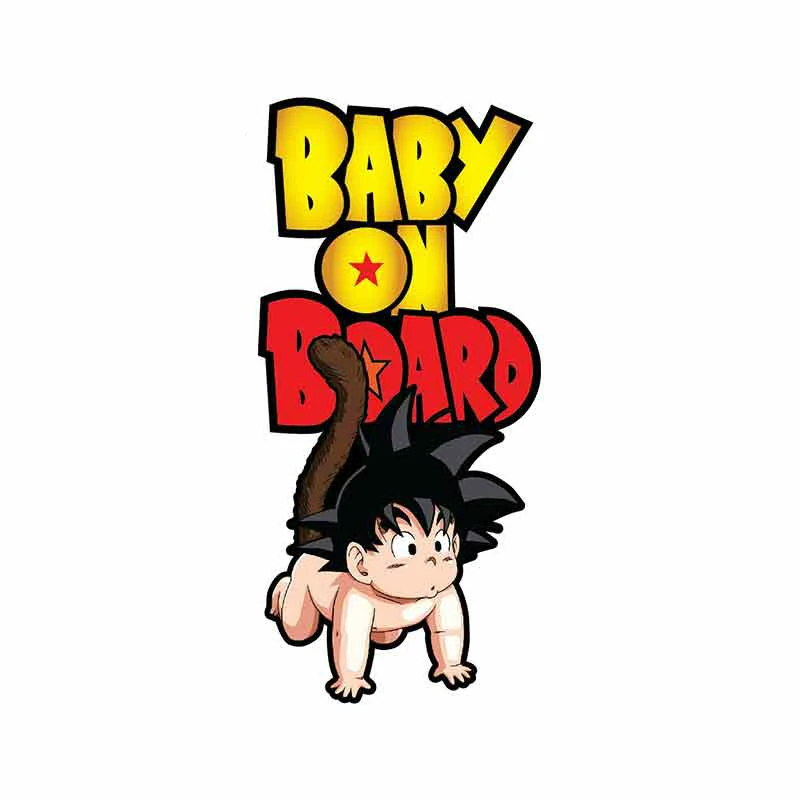 

Car Stickers Baby on Board FOR Dragonball Goku Decals Cartoon Car Funny Styling Auto Exterior Accessories,13cm X 6.1cm