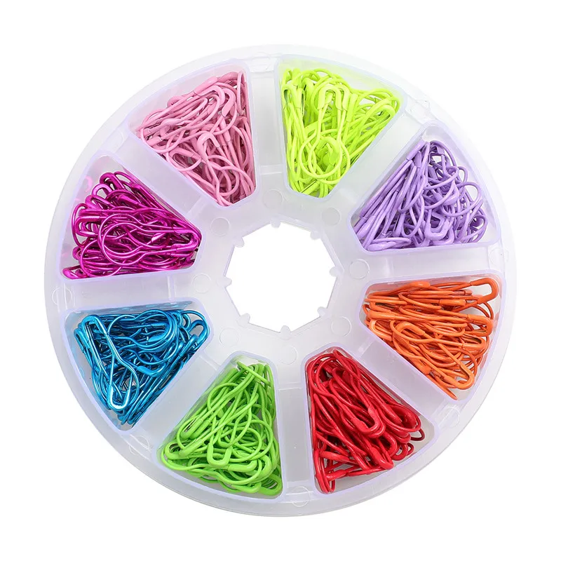 8 Colors 320 Pcs Multi-Colored Small Safety Pin Clothing Tag Gourd Pin  (1)