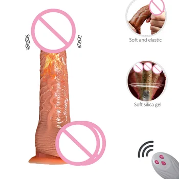 Realistic Telescopic Swing Dildo Toys Vibrator Sex Toys For Women  Adult  Female Vagina Anus Masturbator Real Heating Penis 2