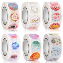 

500Pcs Thank You Stickers Vintage Scrapbooking 2.5cm Decoration Sticker Diary Cute Autocollant Gift Sealing Stickers Aesthetic