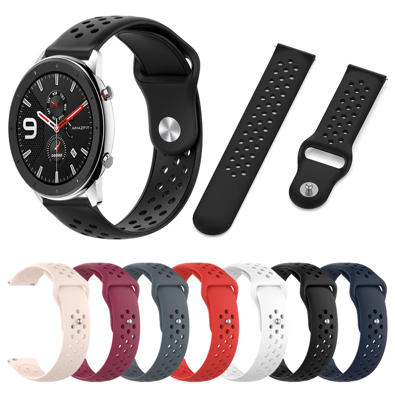 Ремешок для часов Amazfit GTR 47 мм 42 ремешок Xiaomi Huami силиконовый сменный Браслет легко