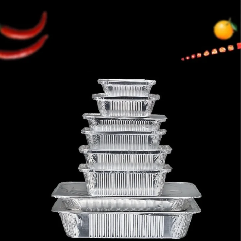 

One carton with 125pcs aluminium foil disposable dishwares outdoor BBQ dishes Takeaway dishes
