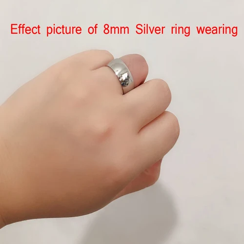 Couples Multi Faceted Prism Cut Titanium Wedding Band Rings for Men for Women Silver Tone Comfort Fit 8MM