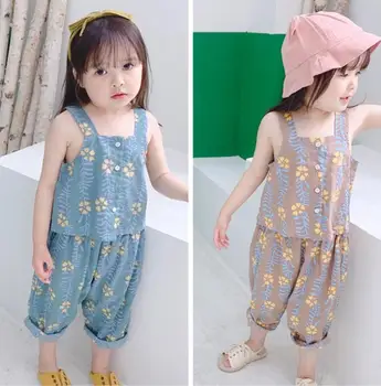 

2020 Hot Selling Baby Girls 2 PCS Set Printed T Shirt+Shorts Summer Kids Girls Suits 1-6 Years