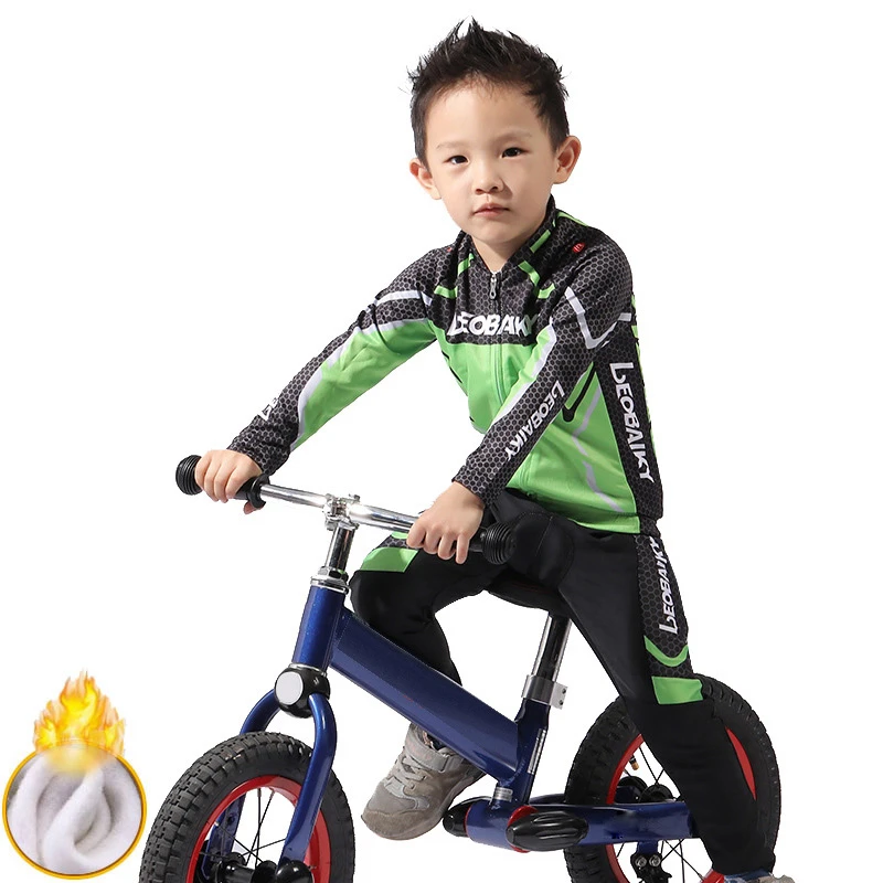 Uniforme de ciclismo para niños, ropa de bicicleta de montaña, ropa de calentador invierno, mangas largas, accesorios de bicicleta para niños|Conjuntos de ciclismo| - AliExpress