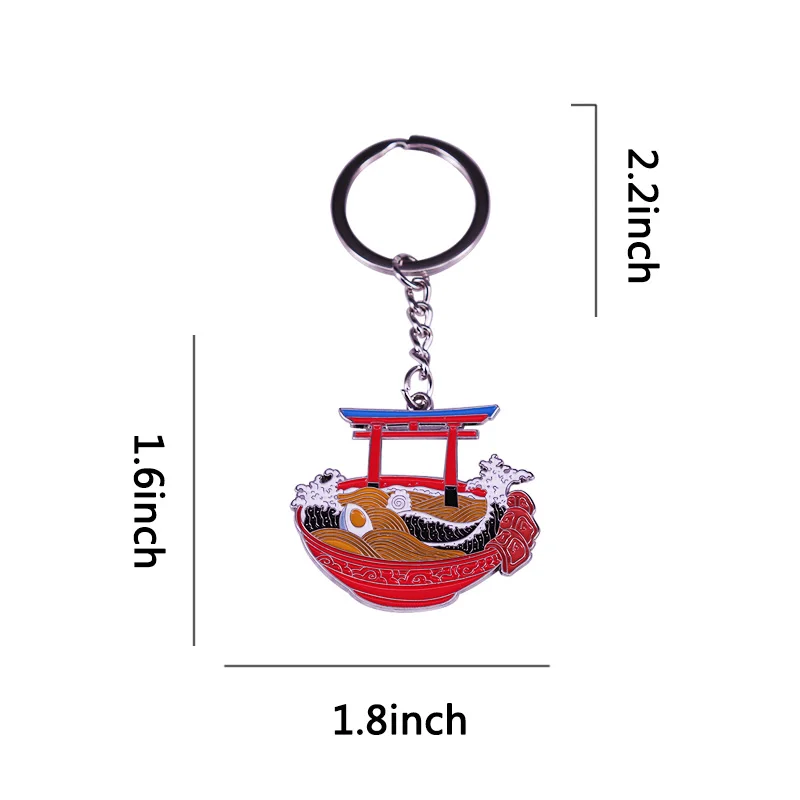 The Great Ramen Wave Keychain Shrine Torii Keyring Japan Popular
