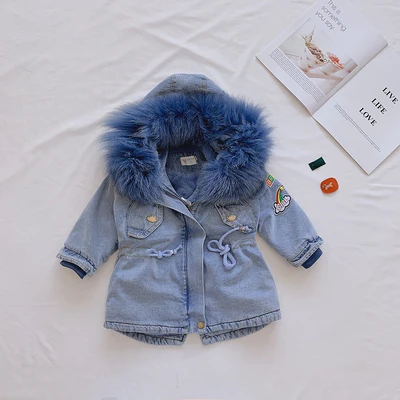 Детский зимний комбинезон с капюшоном, зимнее пальто для мальчиков детские парки, верхняя одежда и пальто для мальчиков, с меховым воротником, на утином пуху, для девочек, уплотненный теплый пуховик, SE02 - Цвет: style 3 blue