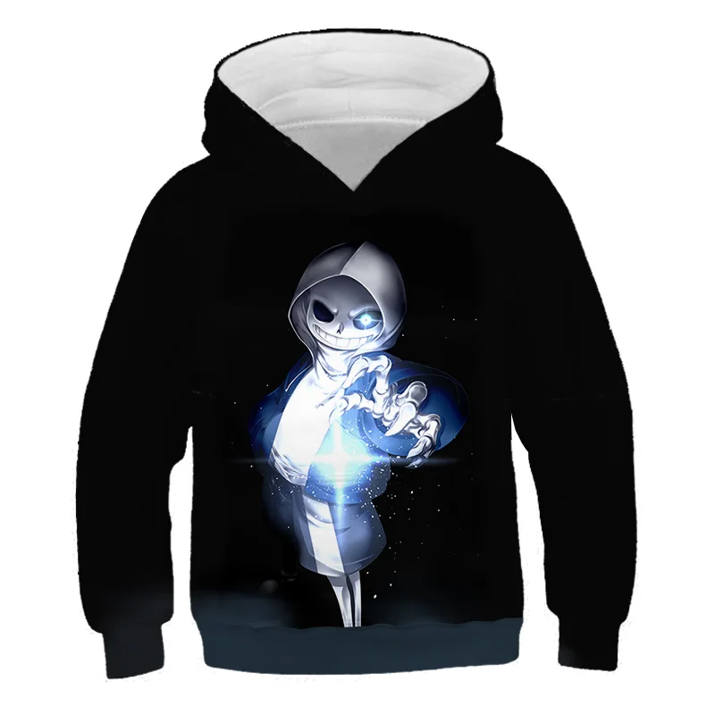 Детский свитер с капюшоном с 3D принтом в виде героя мультфильма «Undertale» Летняя Детская уличная модная Толстовка для отдыха для мальчиков и девочек