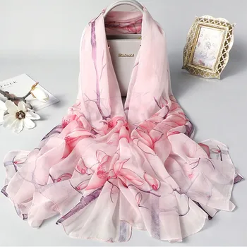 

2020 Spring and summer lady Superior quality Fashion scarves female beach Headband muffler New Women Silk scarf luxury Shawl