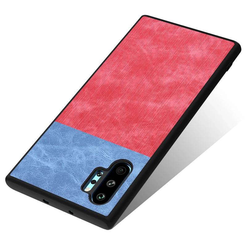 style 10 Для samsung Galaxy Note 10 чехол Роскошный мягкий полиуретановый край+ тканевая текстура защитная задняя крышка чехол для samsung note 10 plus 10pro - Цвет: style 10