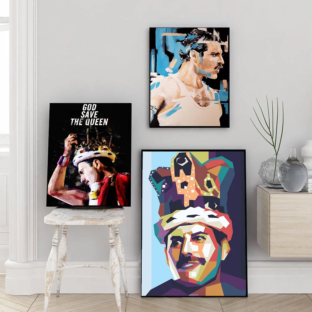 Freddie-Mercury-Queen-Musician-Art-Poster-Canvas-Painting (3)
