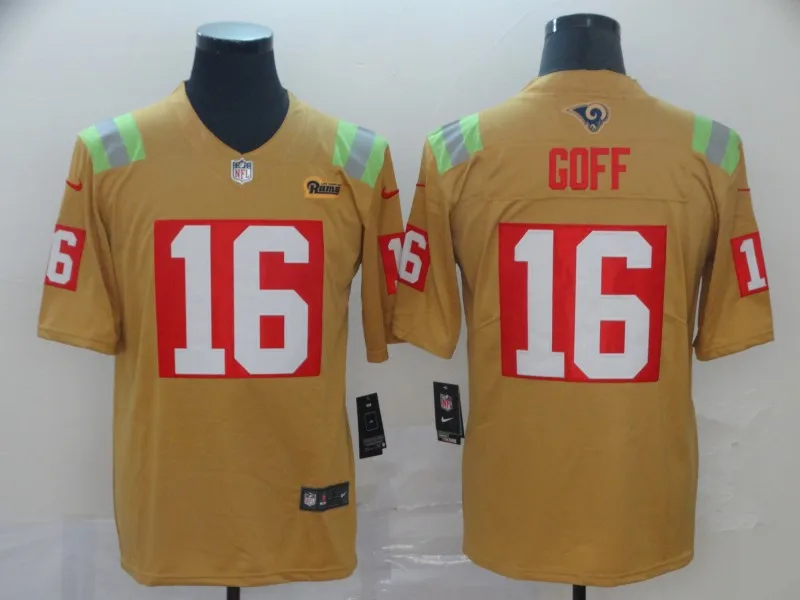 Stitiched, Los Angel Джаред Гофф, Eric, Todd garley II, Aaron Donald, Nick Foles Elite для мужчин rams Jersey - Цвет: COLOR AS PHOTO SHOWN