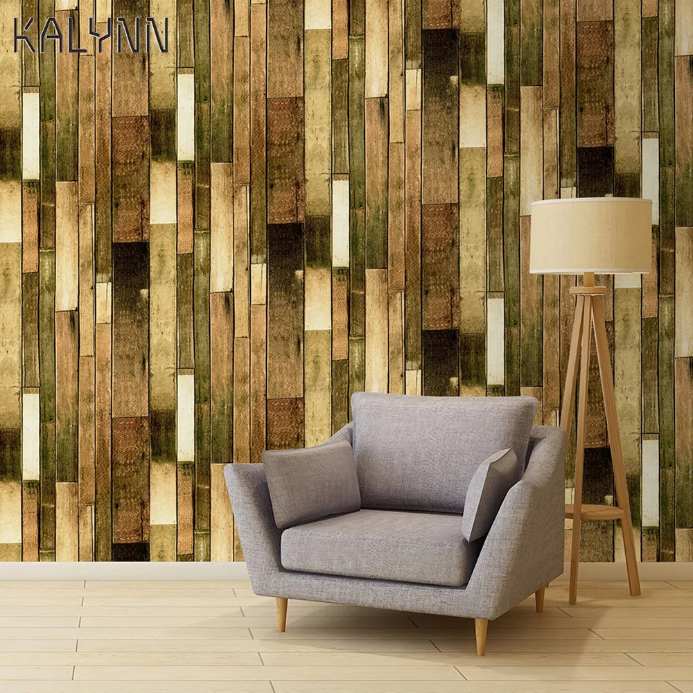 Self-Adhesive 3D Wallpaper For Living Room Kitchen Kids Room Bedroom Wall Decoration Vinyl Wood Wallpaper Roll DIY Pontact Paper