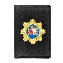 

Spain Criminal Justice System Symbol Passport Cover Men Women Leather Slim ID Card Travel Holder Pocket Wallet Purse Money Case