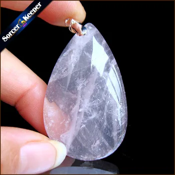 

Real Natural Rose Pink Quartz Crystal Gem Stone Beads Pendant Necklace For Women's Jewelry Making Healing Minerals PS665