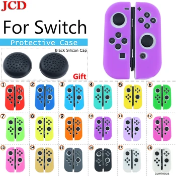 

JCD New For Nintend for Switch Controller Gamepad Joystick Silicone Case For Nintendo for Switch NS Black Silicon Cap
