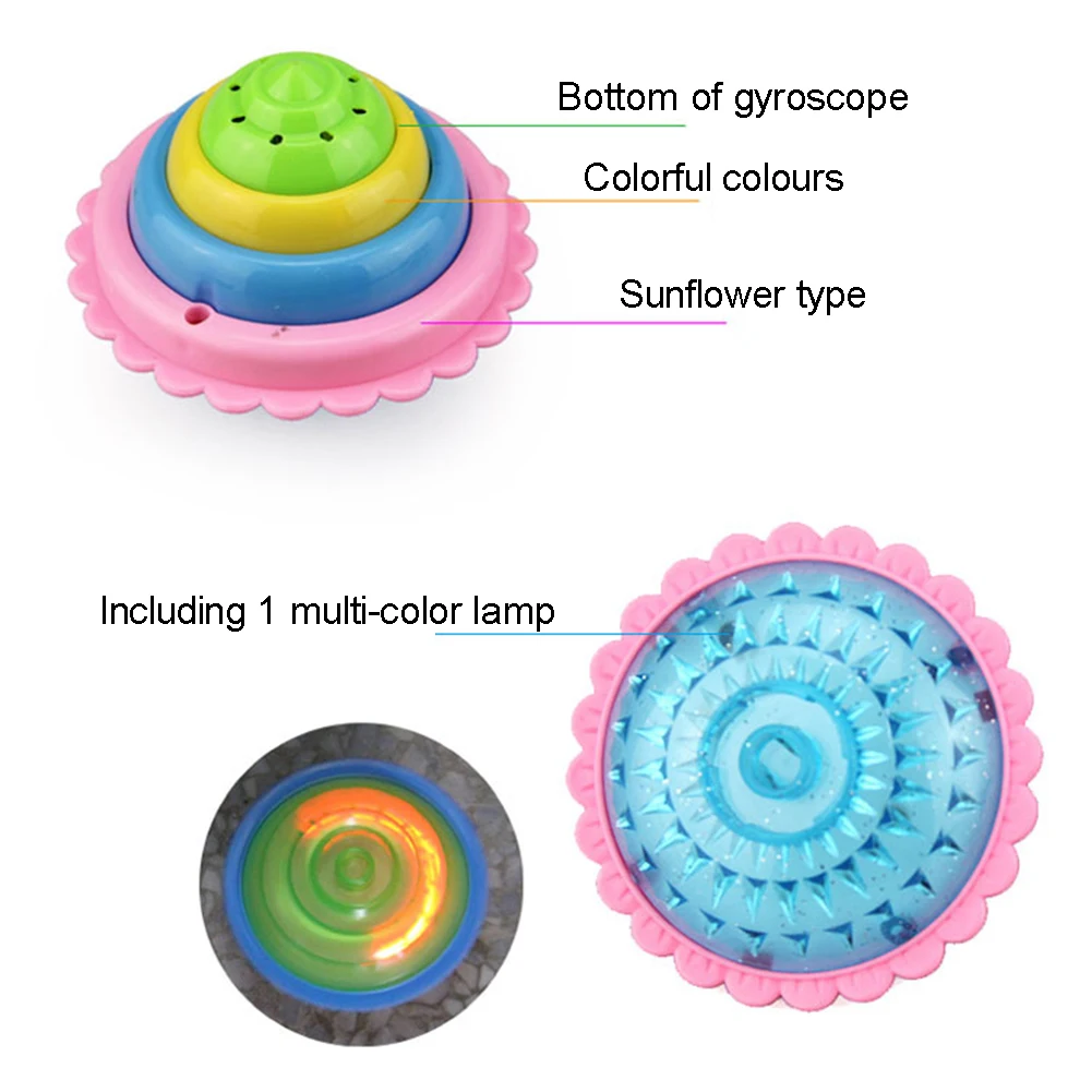 Детский светодиодный мигающий музыкальный Забавный гироскоп Peg-Top спиннинг Топ Brinquedo Rotaing гироскоп с музыкой Детские Классические игрушки