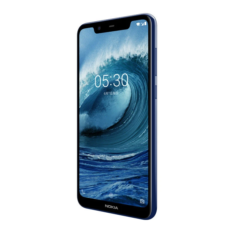 Смартфон Nokia X5 Android 9, 4 ГБ, 64 ГБ, 5,86 дюйма, Helio P60, Android 8, 3060 мА/ч, фронтальная, 8 Мп, задняя, 13 МП+ 5 МП, отпечаток пальца, мобильный телефон