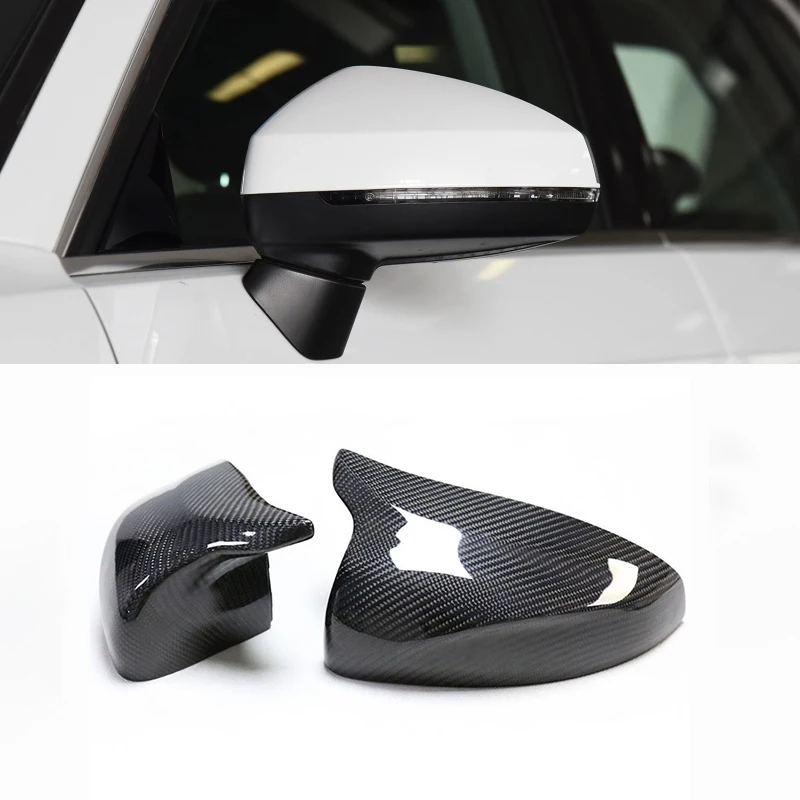 

For Audi A3 S3 8V RS3 2013-2019 OX Horns Replace Style Carbon Fiber Car Wing Mirror Covers Rear view Mirror Car Styling Horns