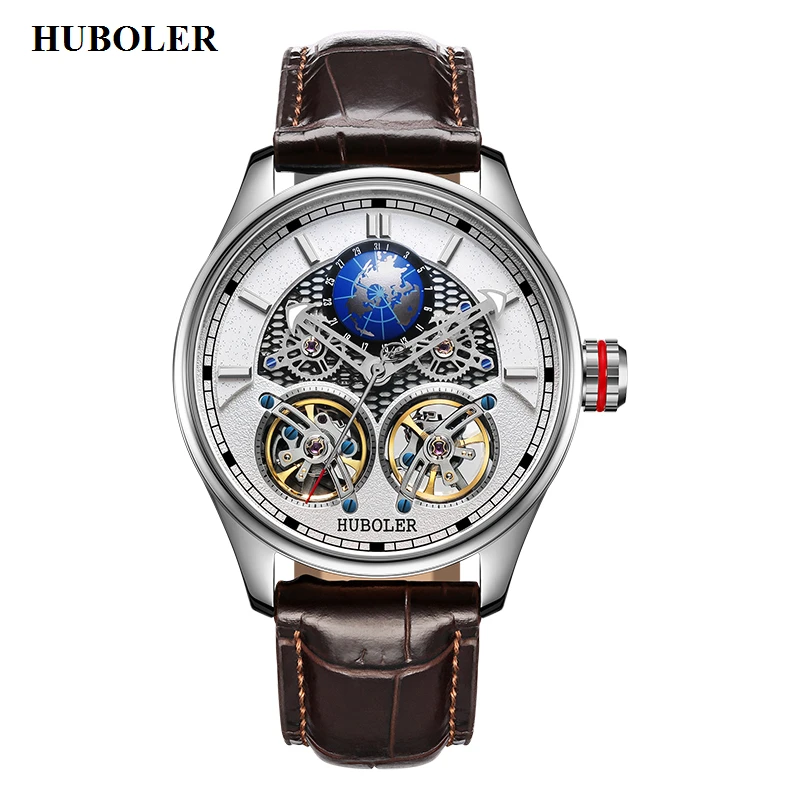 

Men Automatic Mechanical Watch Double Tourbillon Watches Mens Top Brand Luxury Designer Watch Stainless Steel Waterproof Watches