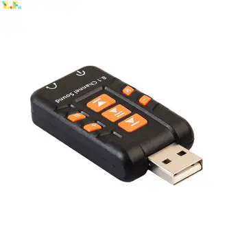 

Headphone Amplifier Songs Change Listening 3D Audio Adapter USB 2.0 8.1 Channel Portable Computer External Sound Card For PC