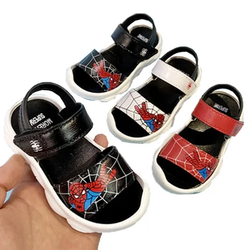 

Boys Sandals Summer Kids Beach Shoes 2020 New Children Sandals For Toddler Middle-aged Boy Spiderman Fashion Spider-man 22-31