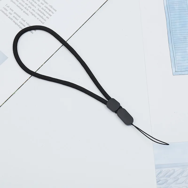 Shellnail горячие ремни для мобильного телефона USB ключ короткий ремешок регулируемый Walkie Talkie ручной ремешок наручный шнур аудио анти-потеря ремешок - Цвет: Black