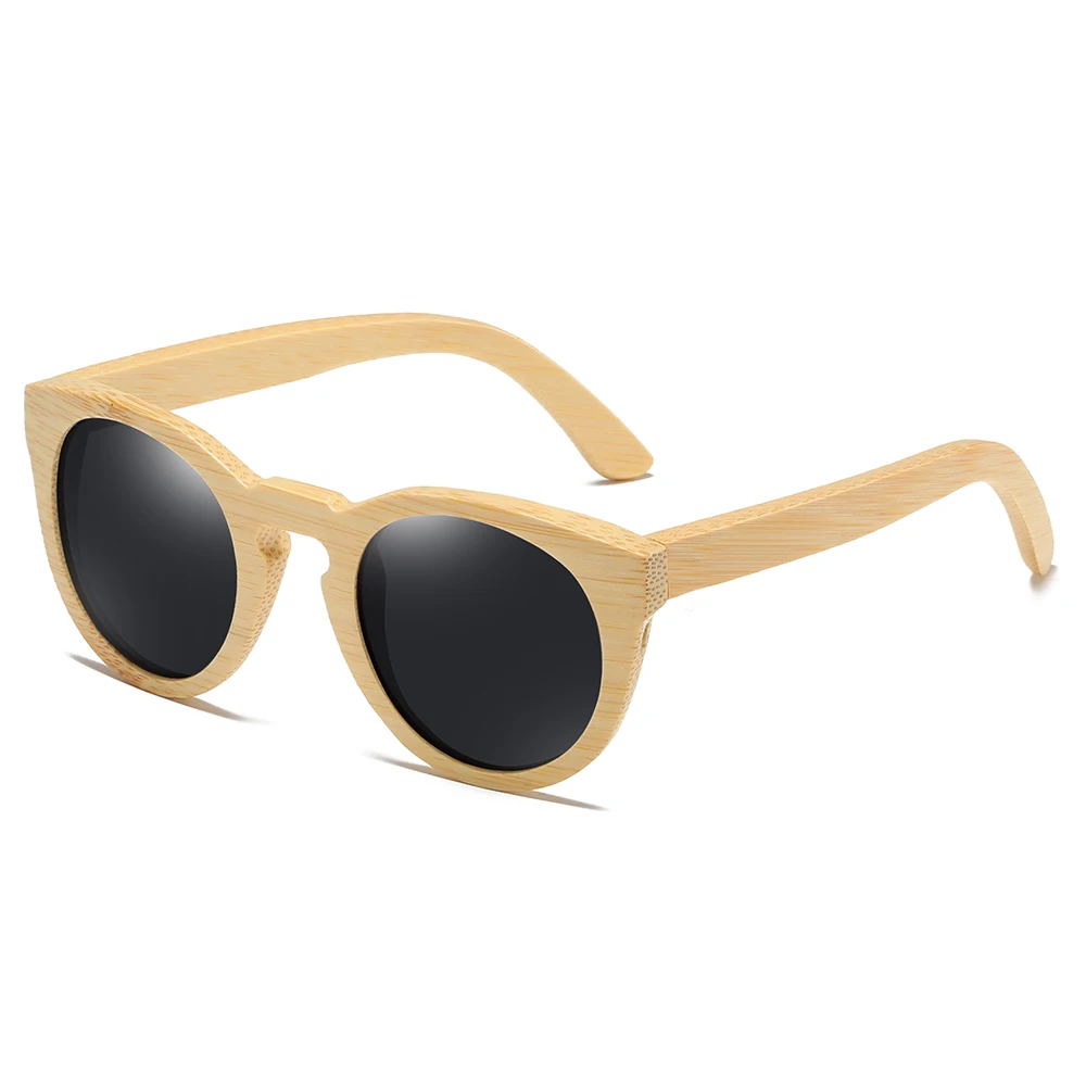 GM бамбуковые солнцезащитные очки мужские деревянные Солнцезащитные очки женские брендовые дизайнерские винтажные деревянные солнцезащитные очки Oculos de sol masculino - Цвет линз: Black