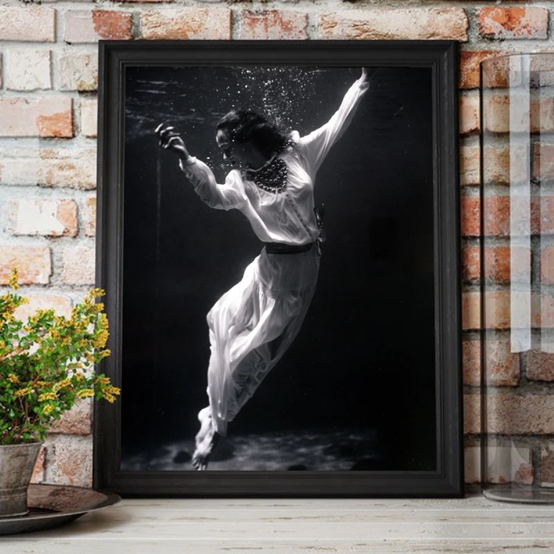 ВИНТАЖНАЯ фотография печатная Женская модная модель подводный плакат