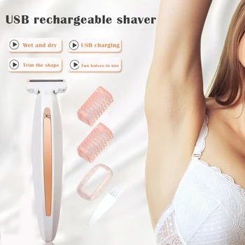 

Hot Multipurpose Hair Epilator Women Men Electric USB Rechargeable Shaver Arm Leg Underarm Private Part Hair Remover t6