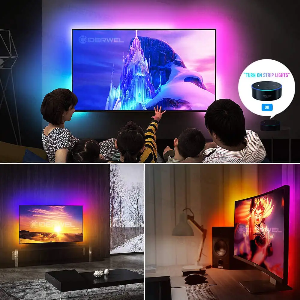 5 м 12 В Magic Home WS2811 IC 5050 RGB Светодиодная лента wi-fiпрограммируемый адресуемый светодиодная точечная лампа IOS Android Alexa Google полоса набор