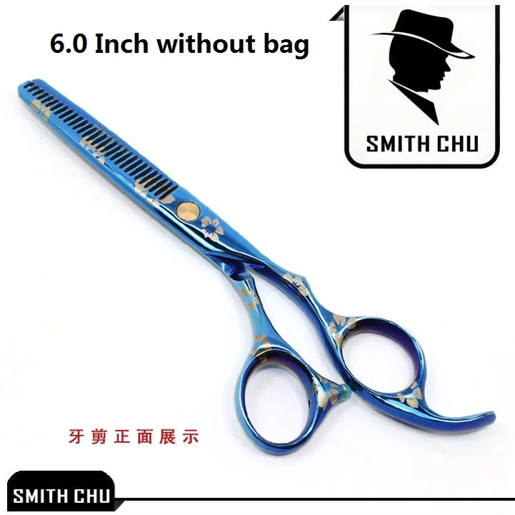 6," Smith Chu Япония 440c стальные ножницы для волос Профессиональные Парикмахерские ножницы для резки Парикмахерская Филировочная машинка для стрижки LZS0009 - Цвет: LZS0011 no bag 60