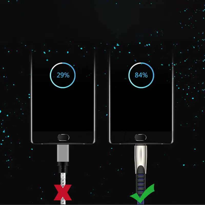 Micro-Usb зарядное устройство Быстрая зарядка кабель для Xiaomi huawei Microusb кабель для передачи данных для Android мобильных телефонов Кабели(серый серебристый+ Bla