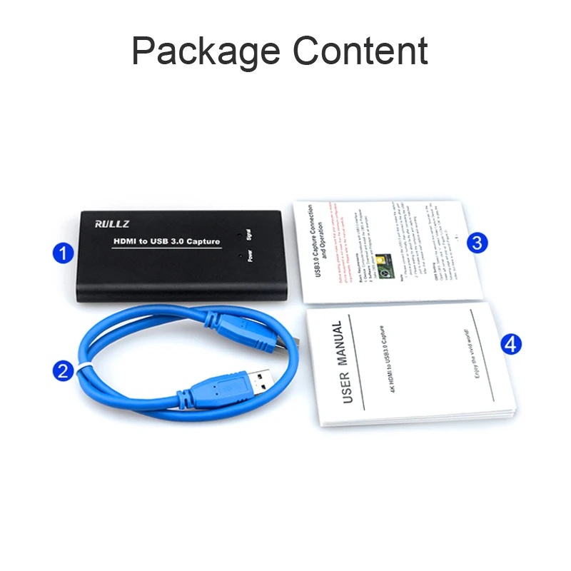 USB3.0 HDMI 4K 60fps Карта видеозахвата HDMI к USB 3,0 коробка для записи видео игра потоковая прямая трансляция с микрофоном tv Loop-out