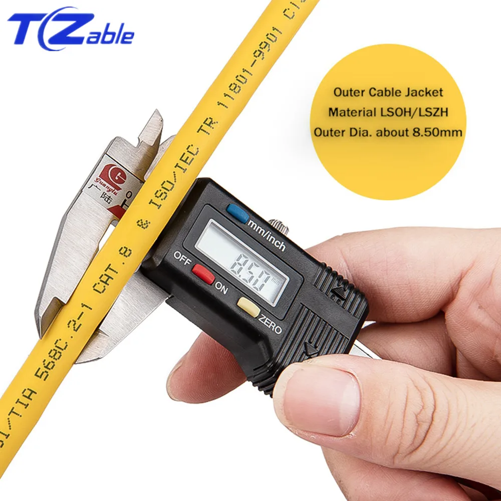 Cat8 RJ45 Сетевой Кабель SFTP двойной экранированный 40 Гбит/с 2000 МГц Интернет Lan кабель