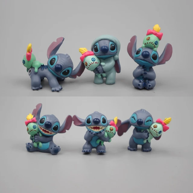 Disney 12Pcs Action Toy Figures Lilo Stitch Doll 3Cm Mini Stitch