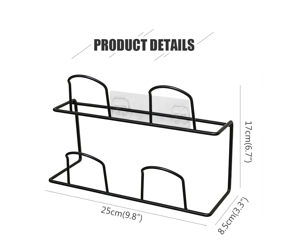 Настенный держатель для обуви, двухслойный органайзер для обуви, металлическая полка для тапочек, держатель для обуви, экономит место, стеллаж для хранения