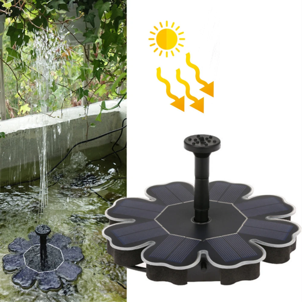 Solar Panel Power Fountain Submersible Water Pump Pond Pool Kit Garden Watering