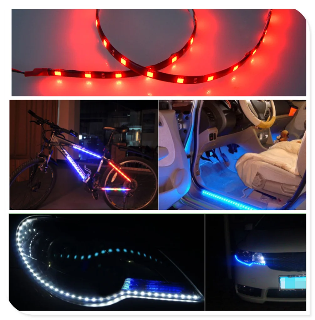 Водонепроницаемый Мягкий автомобильный светильник с 2 патчами и