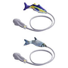 

1 piece of new pet simulation sea fish toy Plush bite resistant airbag press interactive toy cat accessories