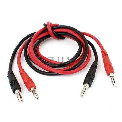 

School Physics Lab Multimeter 4mm Banana Plug Probe Test Cable 1m Long Pair