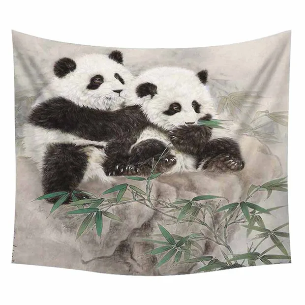 Meng Pet Panda гобелен с героями мультфильмов черно-белое настенное украшение для дома 150x200 Высокое качество полиэстер@ D